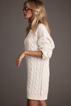 Beck Cable Knit Mini Sweater Dress