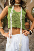 Gisela Moss Knit Tank Top