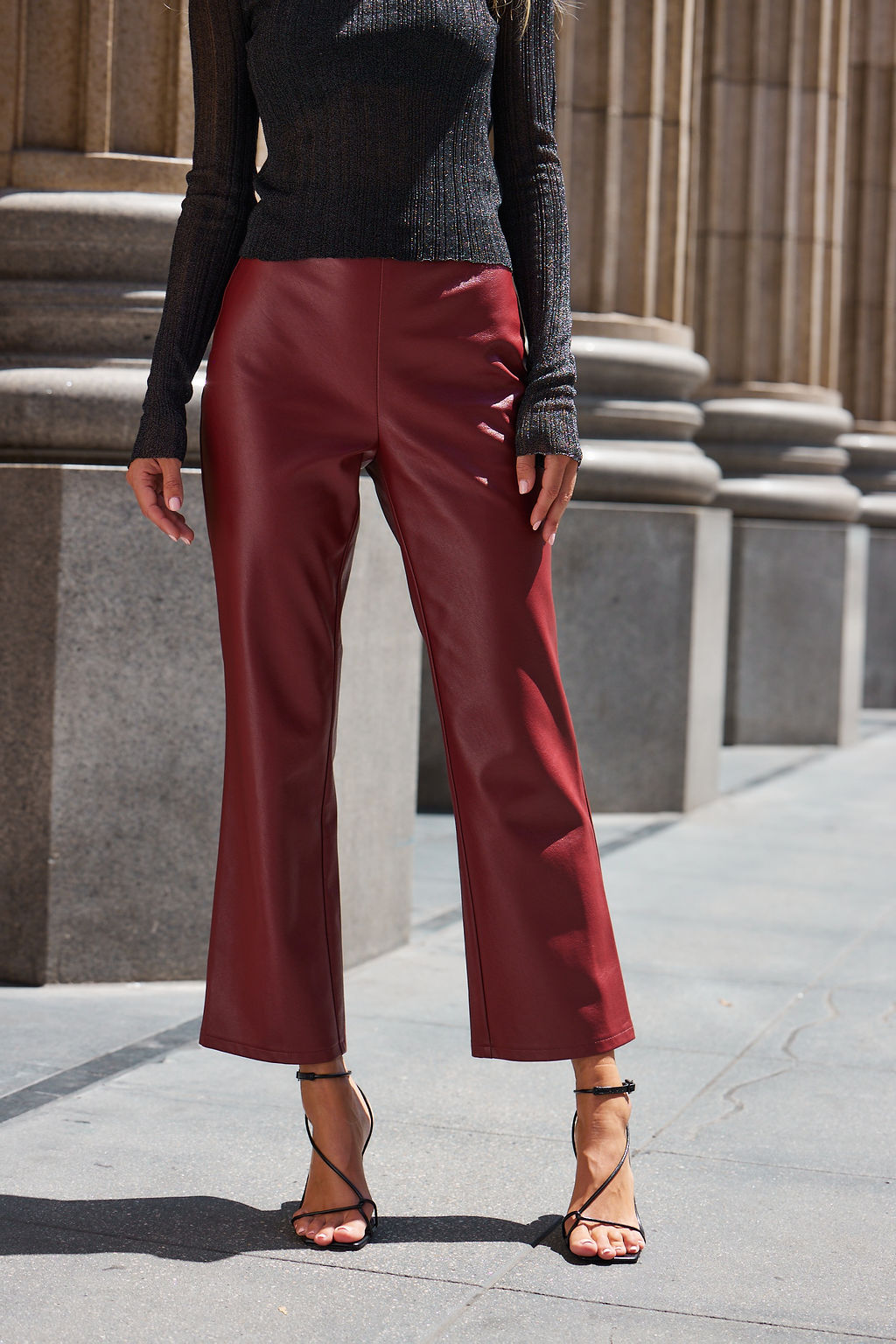 Melody Burgundy Skinny Leather Pants Pu Faux Leather Trousers Womens Dark  Red Leather Pants Womens Butt Lift Vintage Clothes 1020 From Bailixi04,  $69.33 | DHgate.Com