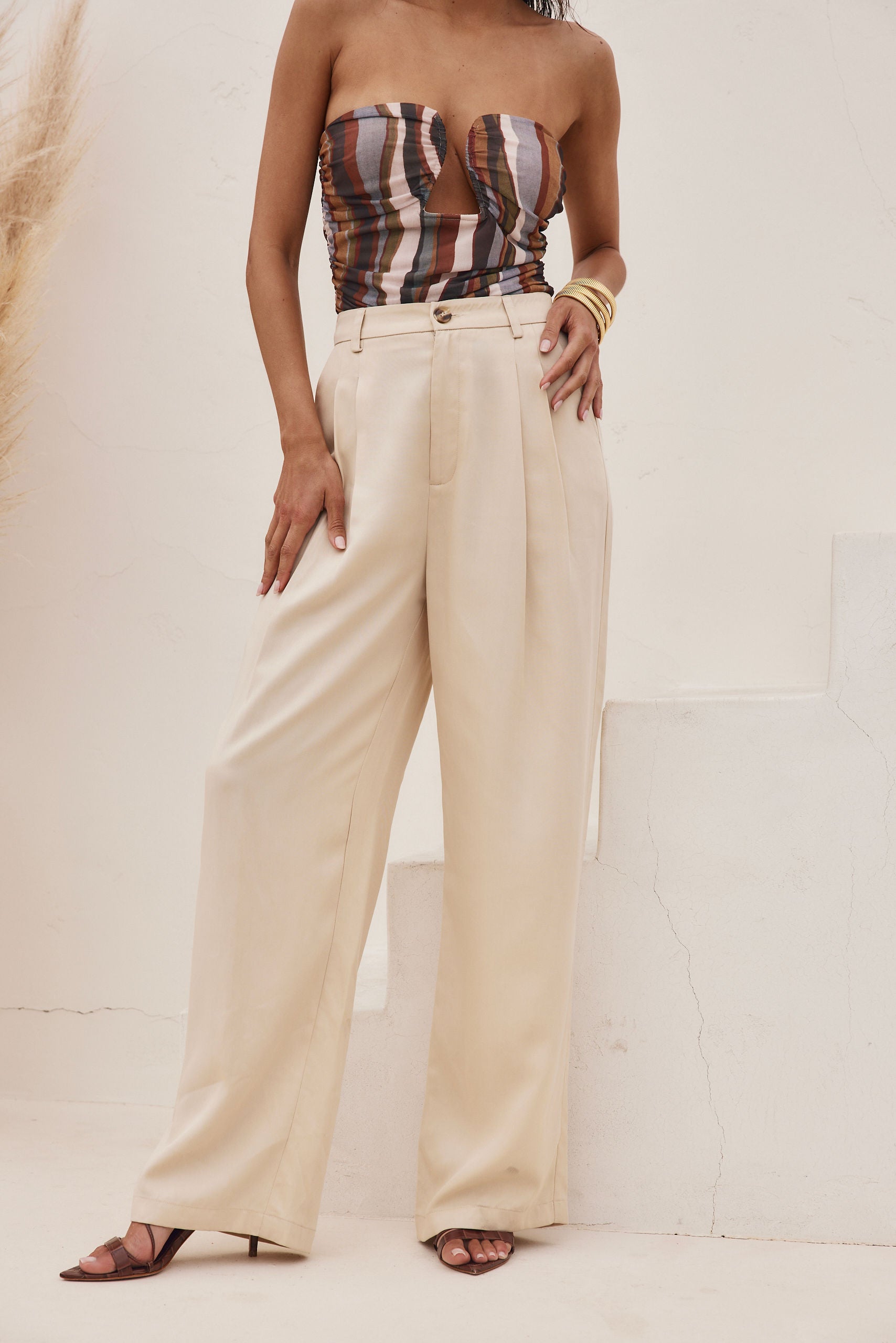 Women's Wide leg tailored trousers | ROHE | 24S