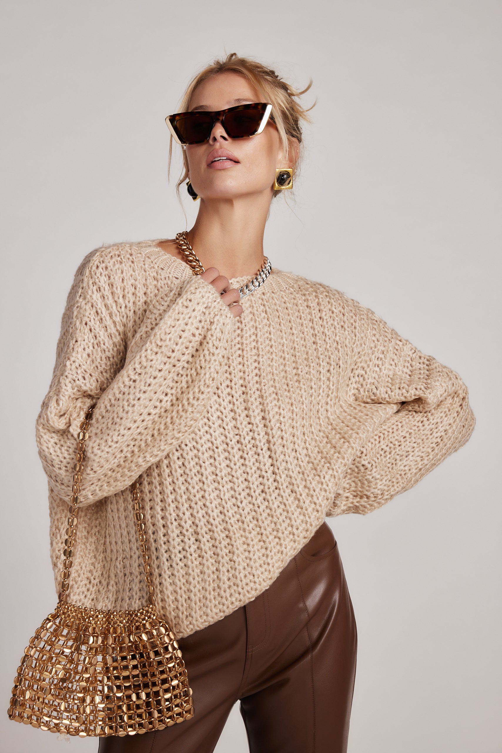 Taupe sweater sale