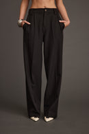 Weiss Black Wide Leg Trousers