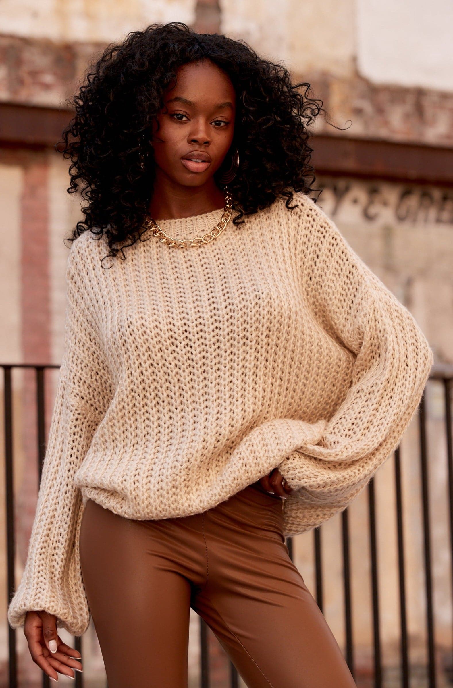 Taupe sweater deals